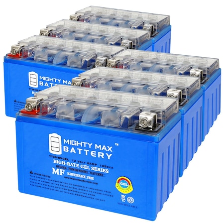 YTX9-BSGEL 12V 8AH GEL Replacement Battery Compatible With Numax NTS9BS - 6PK